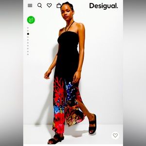 Desigual coral reef sleeveless jumpsuit XS 🐠